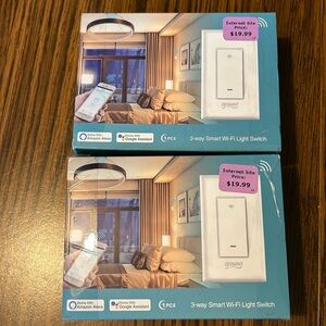 Smart Wifi light Switches Compatible with Google Assistant & Alexa